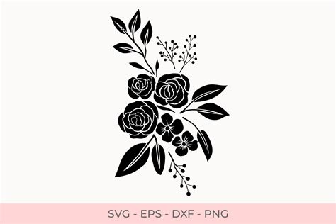 Download Free Flower bouquet design Silhouette